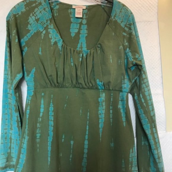 SUNDANCE CATALOGUE Boho Tie-Dyed Empire Tunic - S - Picture 2 of 8